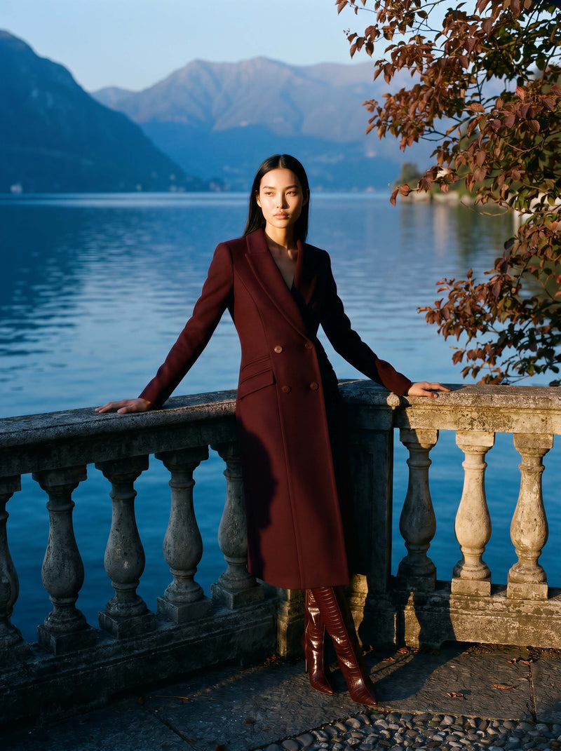 Vivienne Aubergine Long Coat