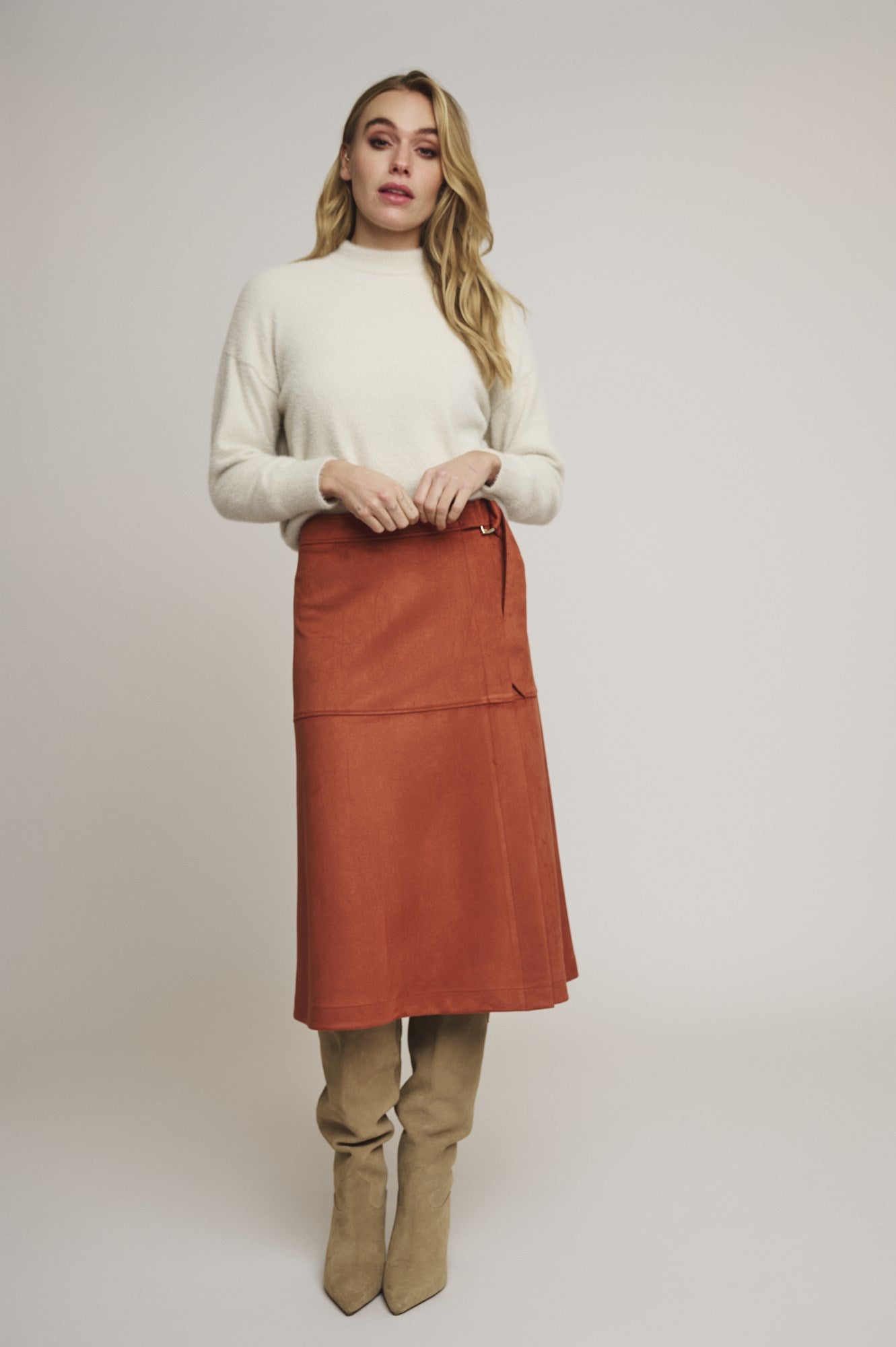 Faux Suede Skirt