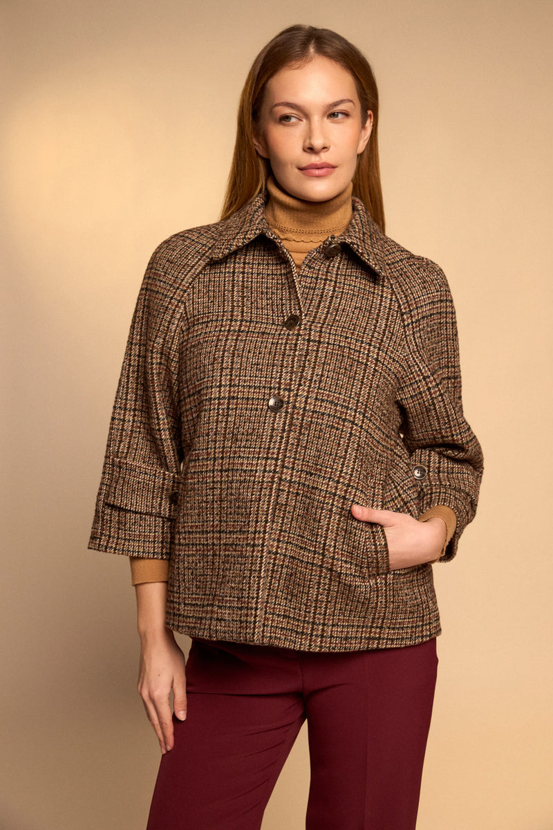 Bariloche Belena Brown Check Coat
