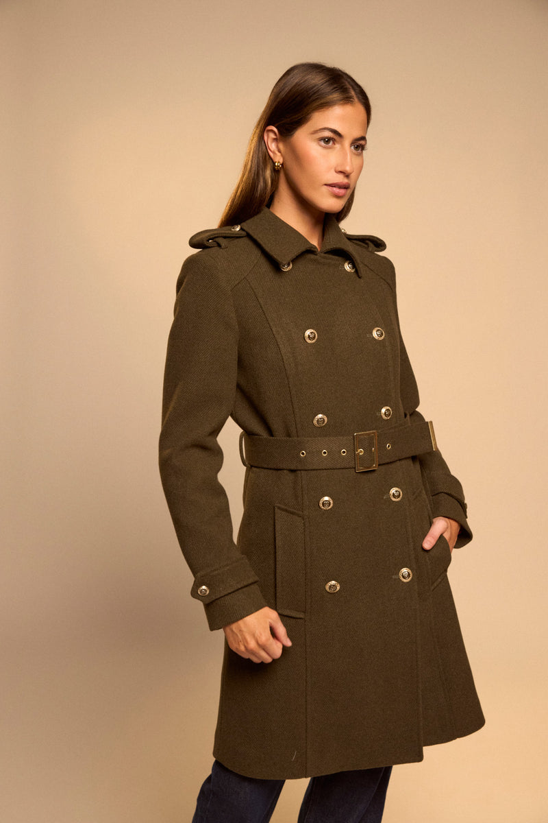 Bariloche Corinto Khaki Military Coat