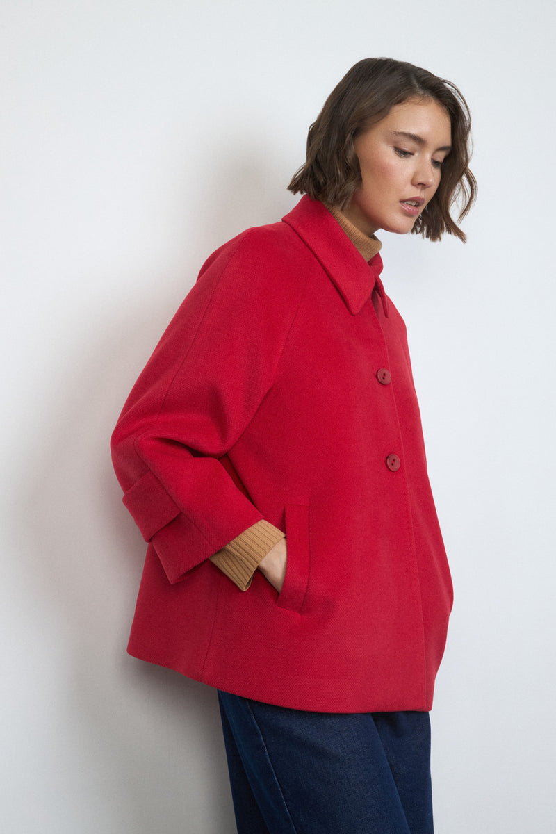 Tinta Dama Red Swing Coat