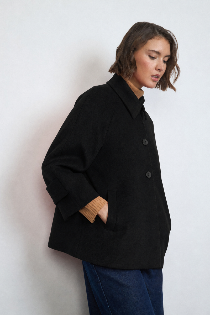 Tinta Dama Black Swing Coat