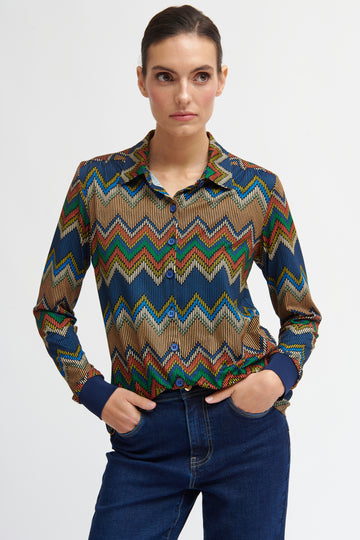 Aztec pattern blouse 