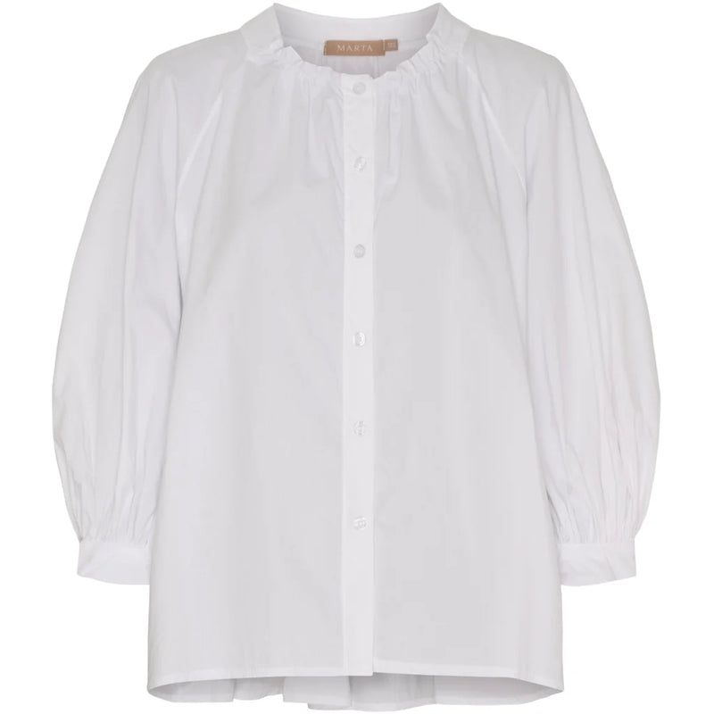 Joelle White Cotton Shirt