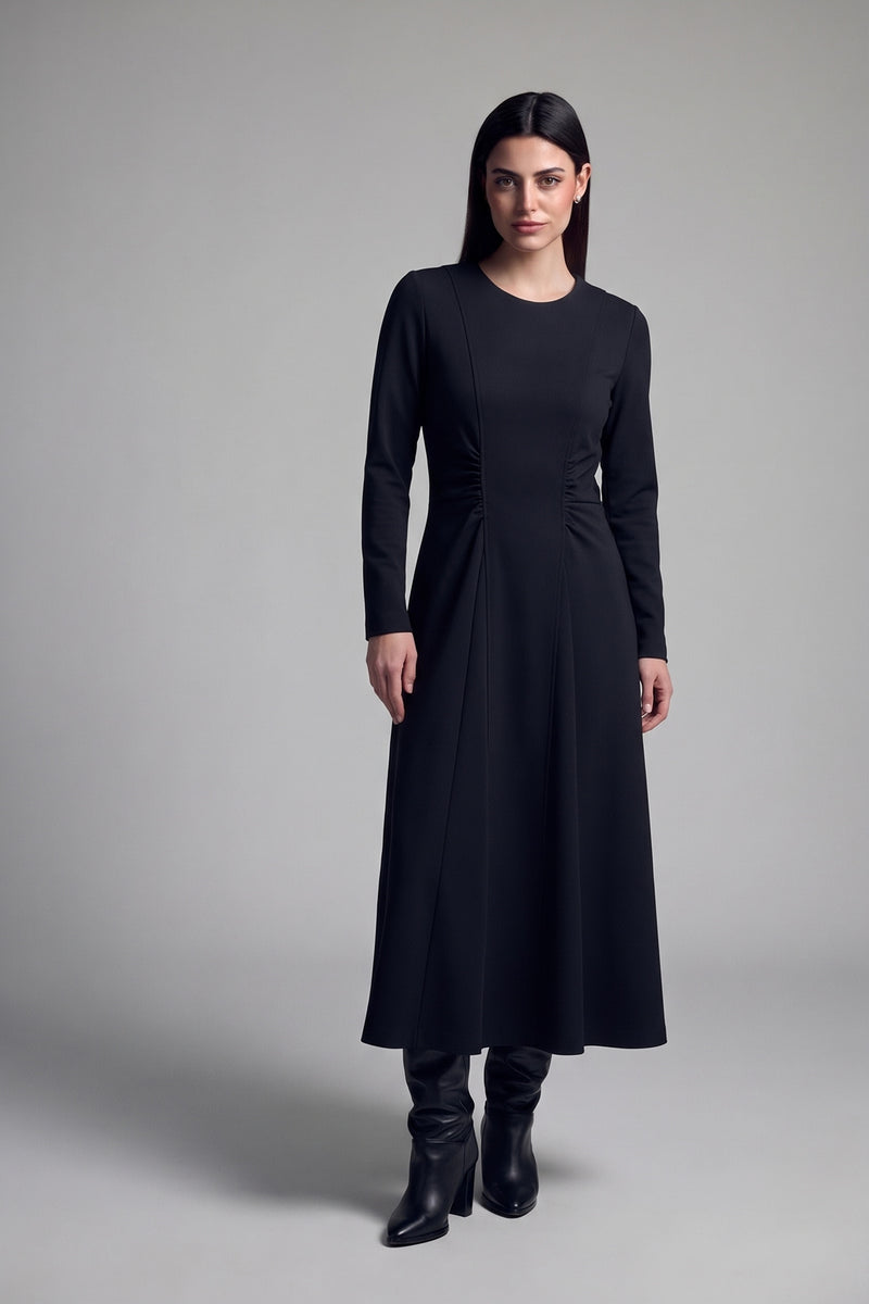 Tinta Lila Black Midi Dress