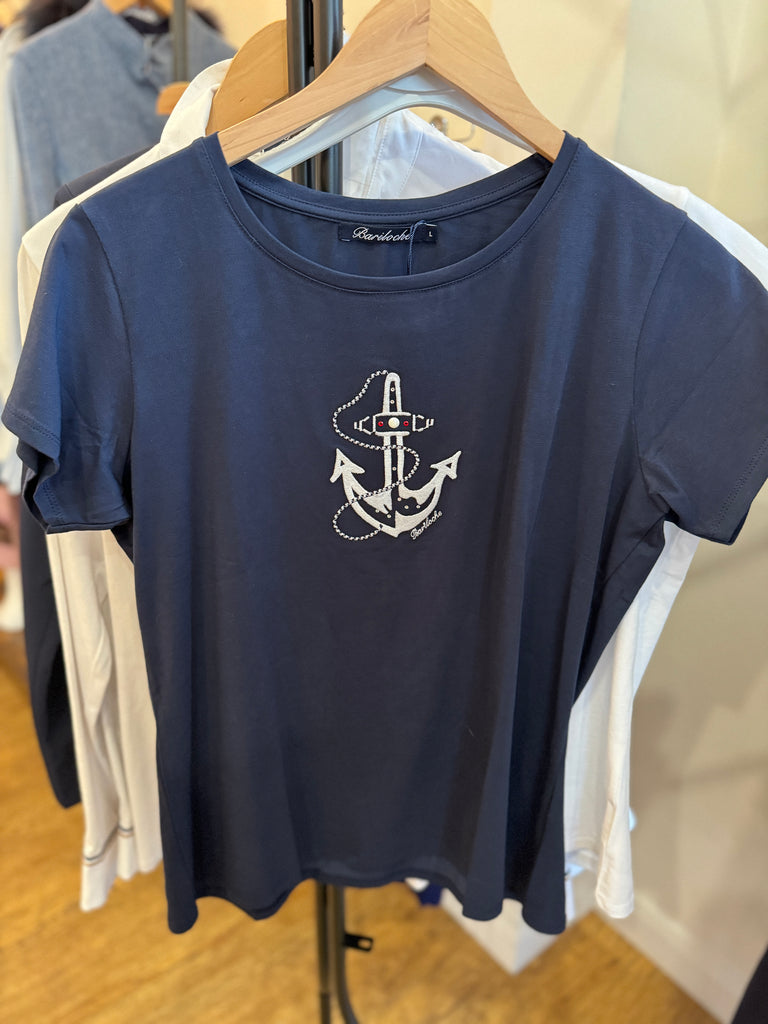 Navy t shirt with nautical design 