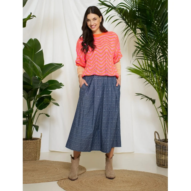 Paloma Pink & Orange Wave Knit