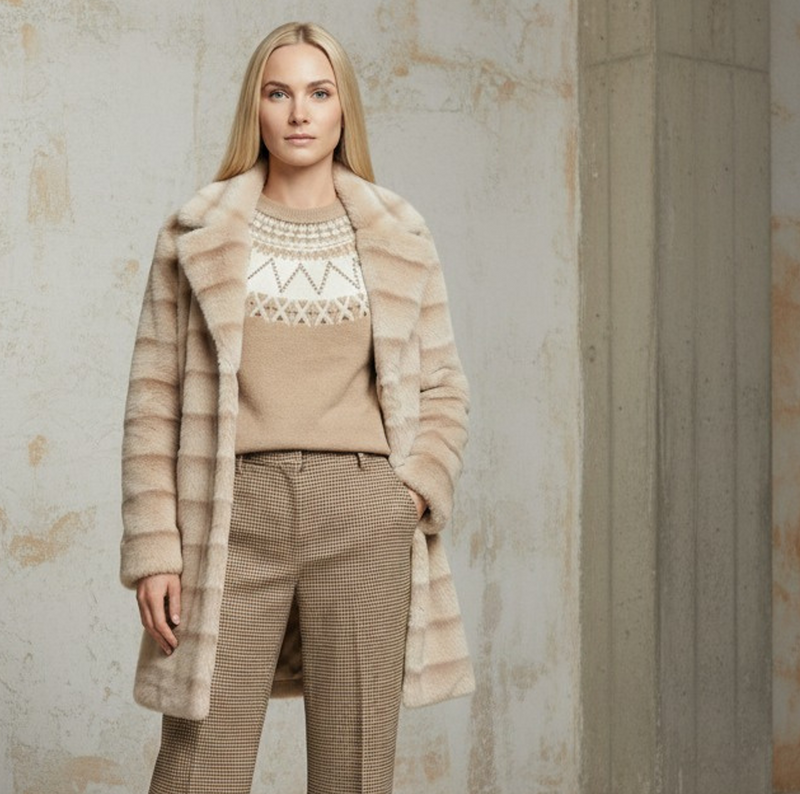 Hepburn Reversible Coat – Beige