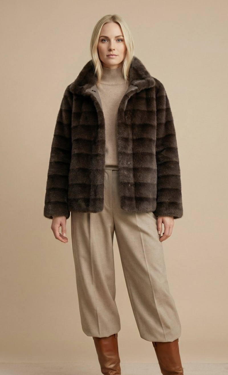 Hepburn Reversible Jacket – Chocolate