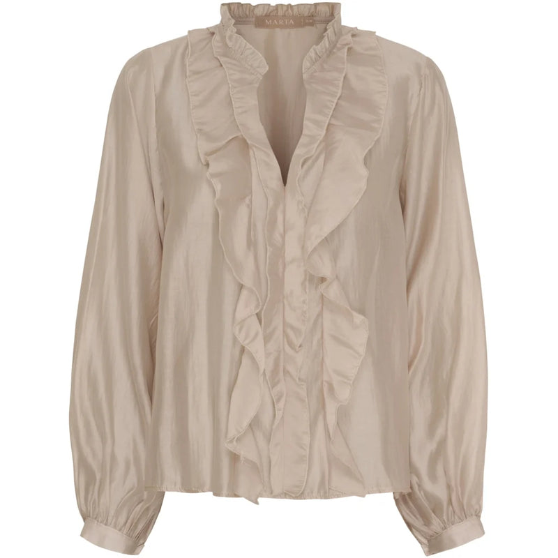 Sammi Beige Ruffle Shirt