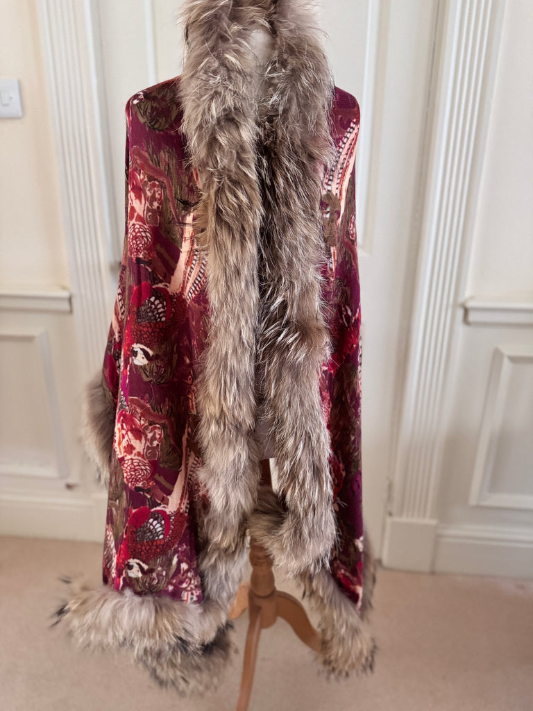 cashmere fur wrap pheasant 