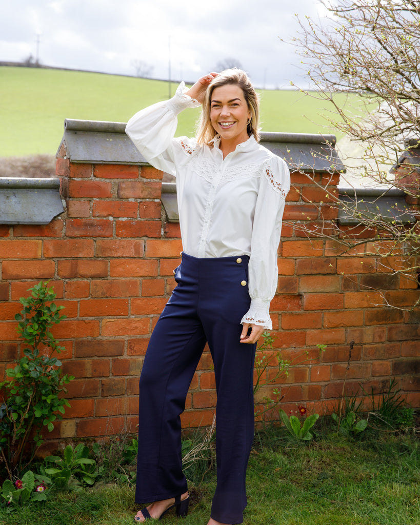 nautical sailor trousers navy  